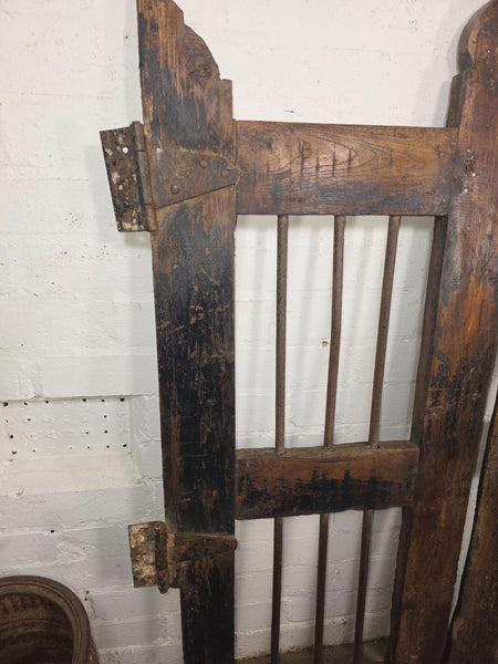 Old Pair Vintage Reclaimed Indian Wooden Iron Saloon Doors Shutters Garden Gates