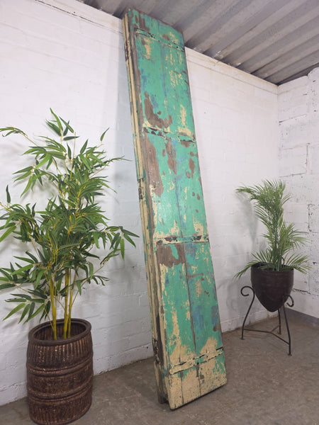 Vintage Reclaimed Indian Hardwood Wooden Bi Folding Room Divider Screen Shutters