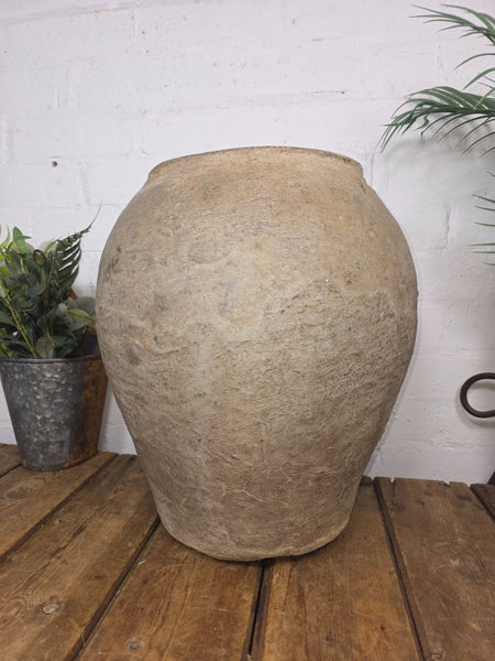 Rustic Wabi Sabi Antique Hand Thrown Indian Clay Terracotta Java Pot