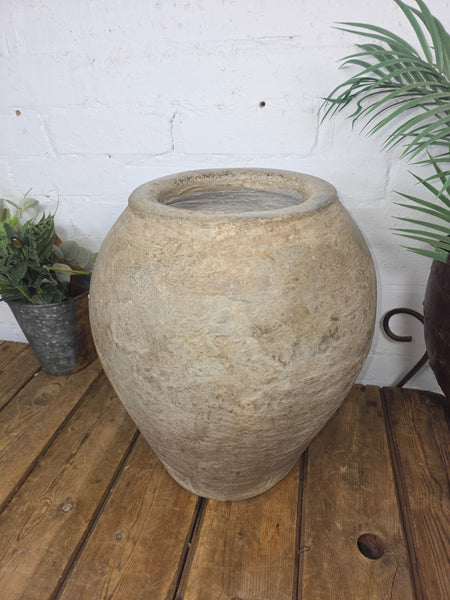 Rustic Wabi Sabi Antique Hand Thrown Indian Clay Terracotta Java Pot
