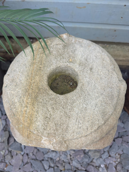 Antique Hand Carved Solid Stone Pillar Base Column Plinth Plant Stand