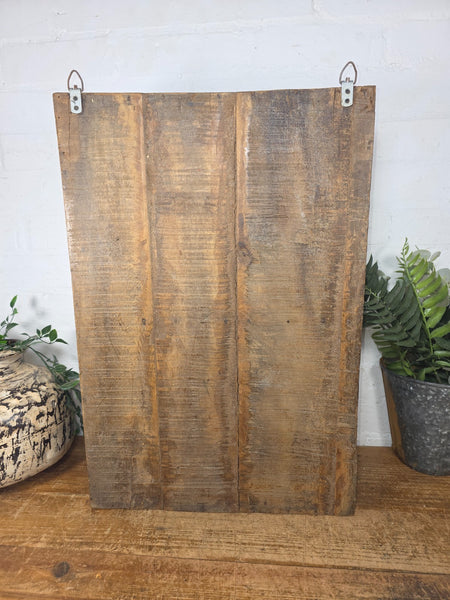 Vintage Indian Colonial Wooden Glazed Shop Display Bathroom Kitchen Wall Cabinet