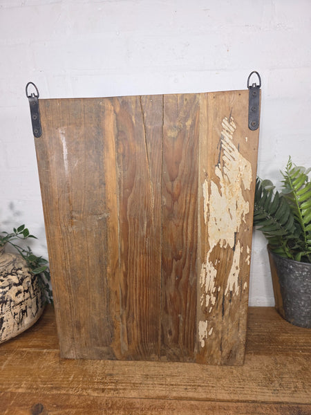 Vintage Indian Colonial Wooden Glazed Shop Display Bathroom Kitchen Wall Cabinet