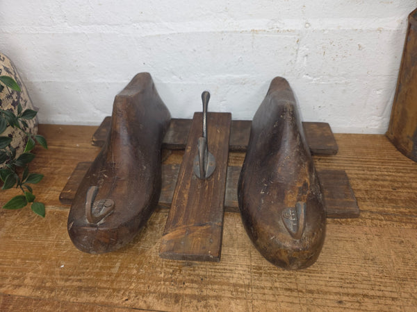 Reclaimed Rustic Hand Made Cobblers Shoe Last Coat Hooks