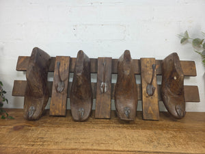 Reclaimed Rustic Hand Made Cobblers Shoe Last Coat Hooks