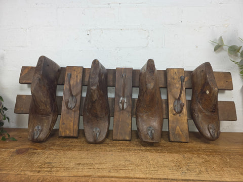 Reclaimed Rustic Hand Made Cobblers Shoe Last Coat Hooks