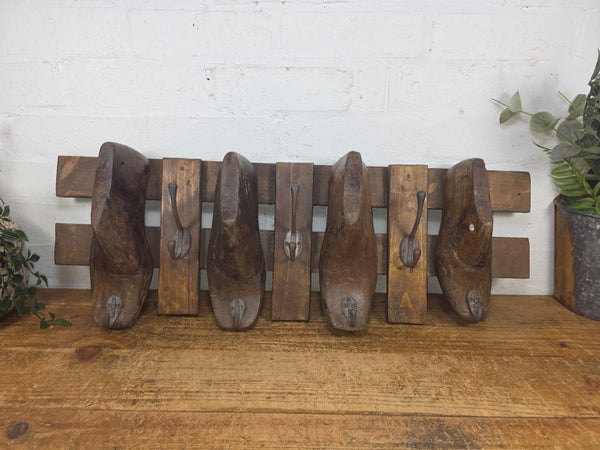 Reclaimed Rustic Hand Made Cobblers Shoe Last Coat Hooks