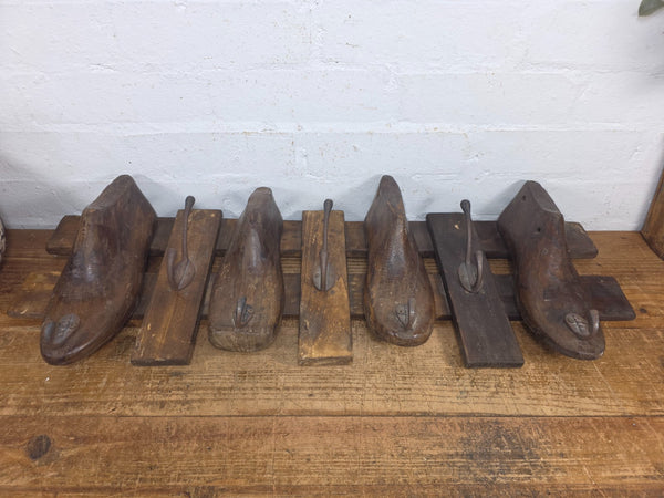 Reclaimed Rustic Hand Made Cobblers Shoe Last Coat Hooks