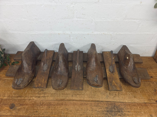 Reclaimed Rustic Hand Made Cobblers Shoe Last Coat Hooks