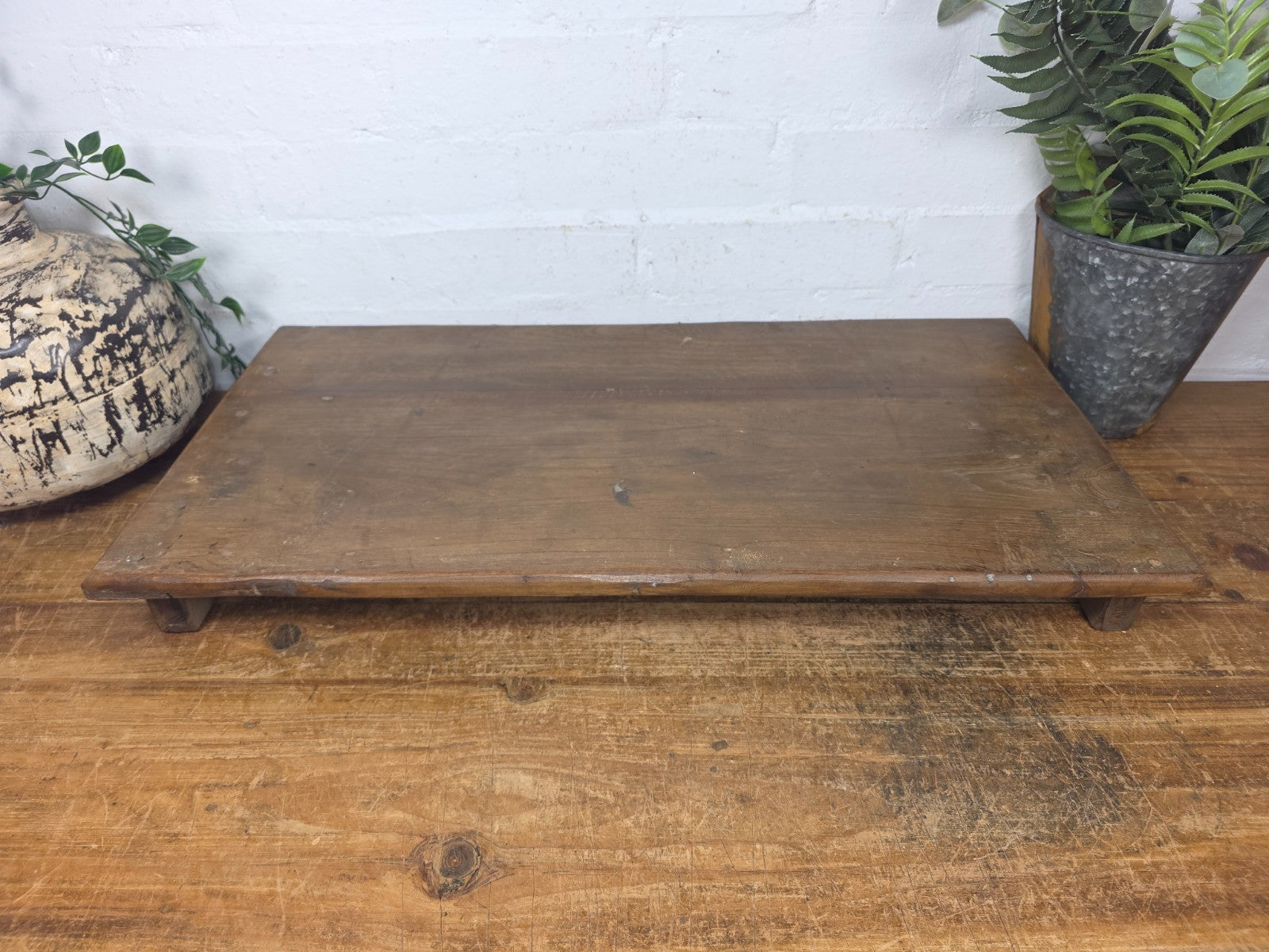 Old Vintage Rustic Wabi Sabi Primitive Indian Wooden Chopping Serving Pata Board