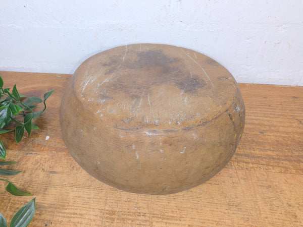 Rustic Wabi Sabi Antique Hand Carved Solid Stone Bowl Dish