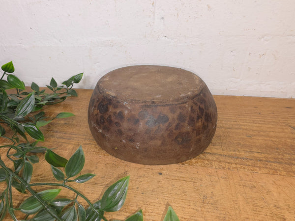 Rustic Wabi Sabi Antique Hand Carved Solid Stone Bowl Dish