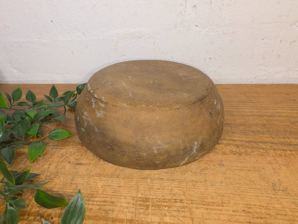 Rustic Wabi Sabi Antique Hand Carved Solid Stone Bowl Dish