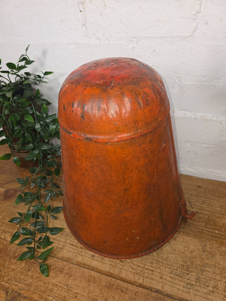 Vintage Rustic industrial Metal Fire Bucket Garden Planter Tub Hanging Basket
