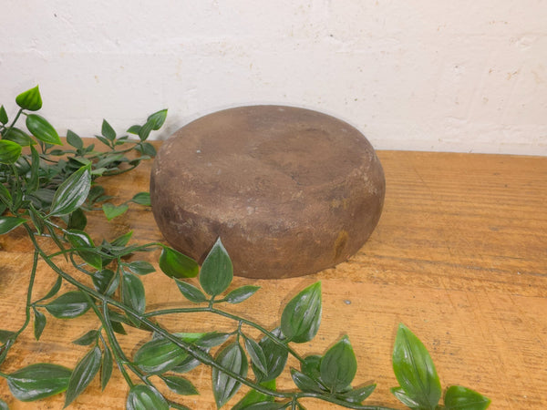 Rustic Wabi Sabi Antique Hand Carved Solid Stone Bowl Dish