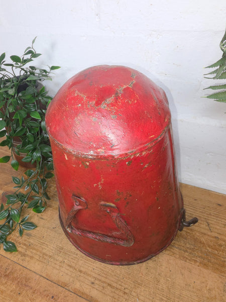Vintage Rustic industrial Metal Fire Bucket Garden Planter Tub Hanging Basket