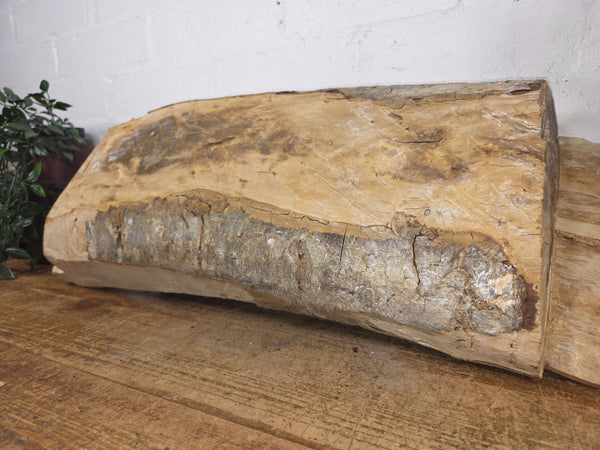Vintage Rustic Wabi Sabi Carved Dugout Solid Wooden Trough Table Centrepiece