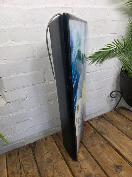 Vintage Barcadi Light Up Advertising Sign Box Bar Man Cave