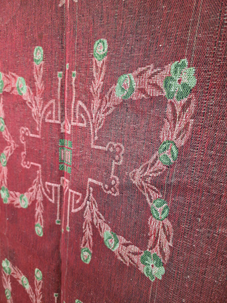 Vintage Hungarian Folk Art Tapestry Rug Throw Wall Hanging