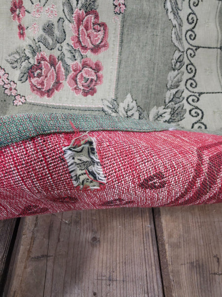 Vintage Hungarian Folk Art Tapestry Rug Throw Wall Hanging