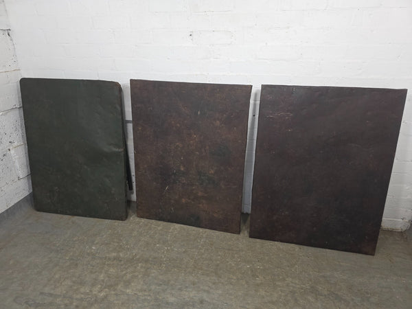 Job Lot 3x Vintage Industrial Folding Army Military Metal Tables