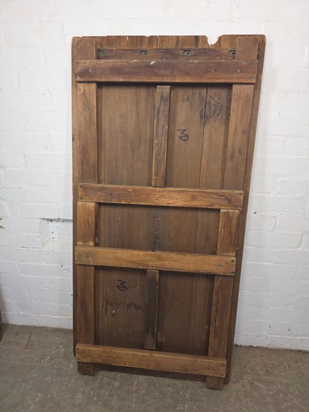 Vintage Rustic 1940's Military Pine Wooden Folding Trestle Dining Table Desk