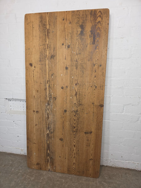 Vintage Rustic 1940's Military Pine Wooden Folding Trestle Dining Table Desk