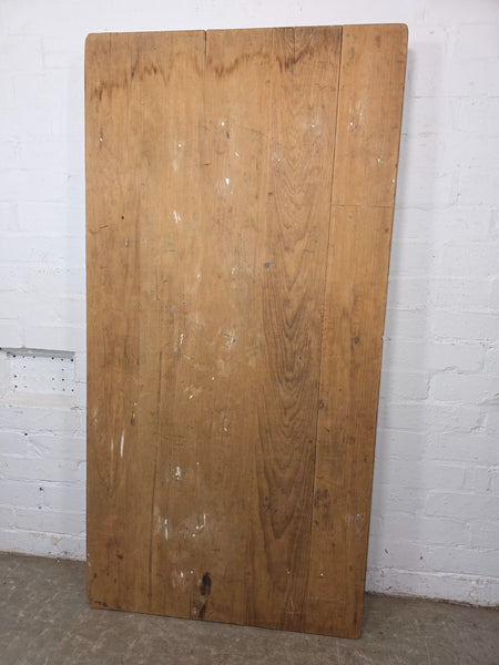 Vintage Rustic 1940's Military Pine Wooden Folding Trestle Dining Table Desk