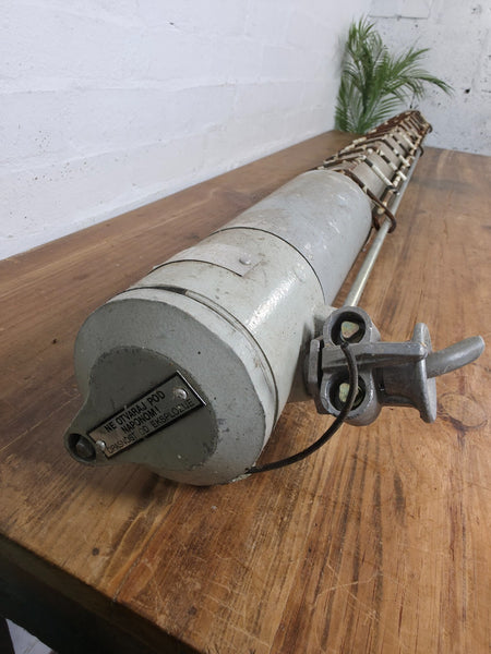 Large Vintage Industrial Caged Factory Explosion Bulk Head Ceiling Strip Light