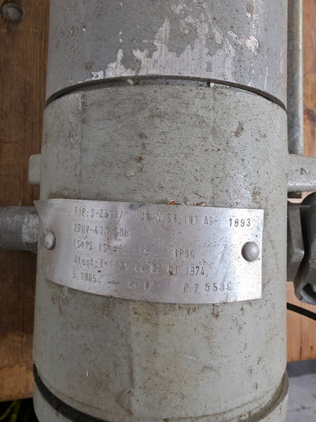Large Vintage Industrial Caged Factory Explosion Bulk Head Ceiling Strip Light