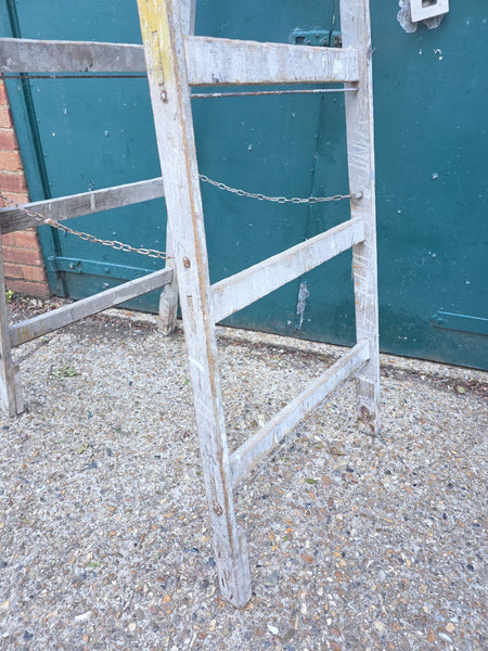 Vintage French Pine Wooden Trestle Ladders Shelving Wedding Display