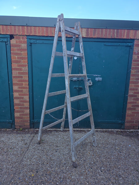 Vintage French Pine Wooden Trestle Ladders Shelving Wedding Display