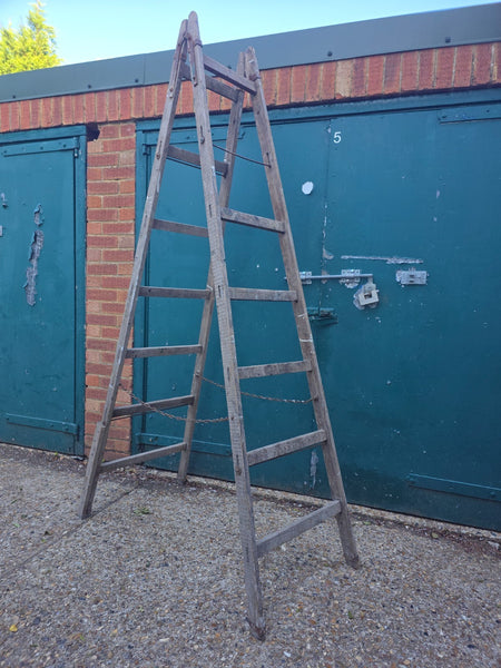 Vintage French Pine Wooden Trestle Ladders Shelving Wedding Display