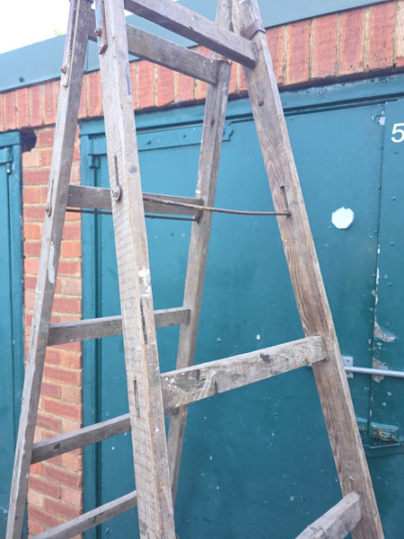 Vintage French Pine Wooden Trestle Ladders Shelving Wedding Display