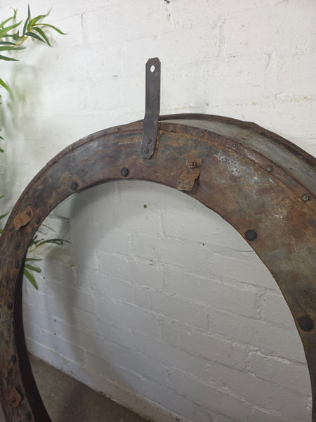 Xl Large Reclaimed Round Porthole Garden Window Mirror Painting Frame