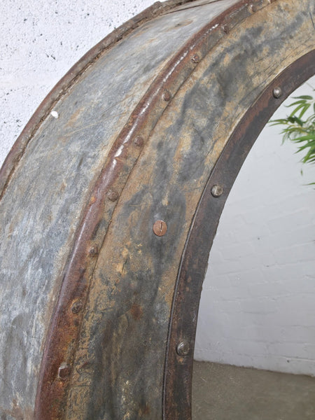 Xl Large Reclaimed Round Porthole Home Garden Mirror