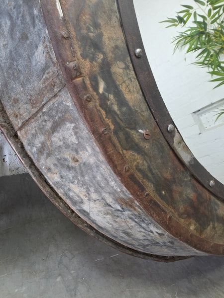 Xl Large Reclaimed Round Porthole Home Garden Mirror