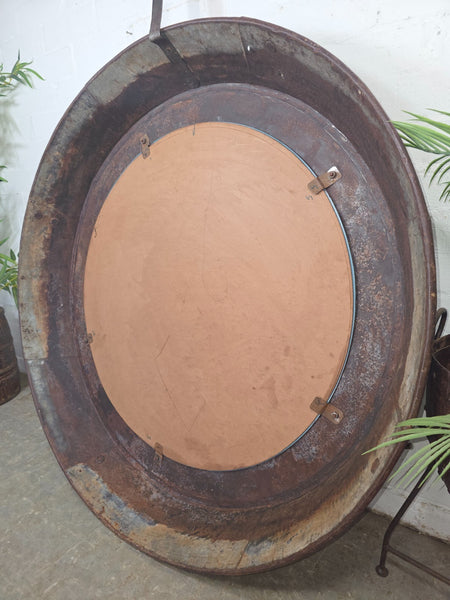 Xl Large Reclaimed Round Porthole Home Garden Mirror