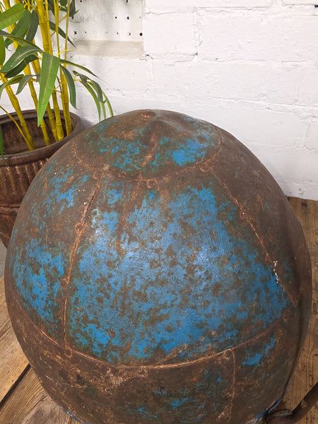 Large Heavy Duty Riveted Iron Indian Kadai Fire Pit Garden Planter Drinks Cooler