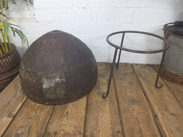 Large Heavy Duty Riveted Iron Indian Kadai Fire Pit Garden Planter Drinks Cooler