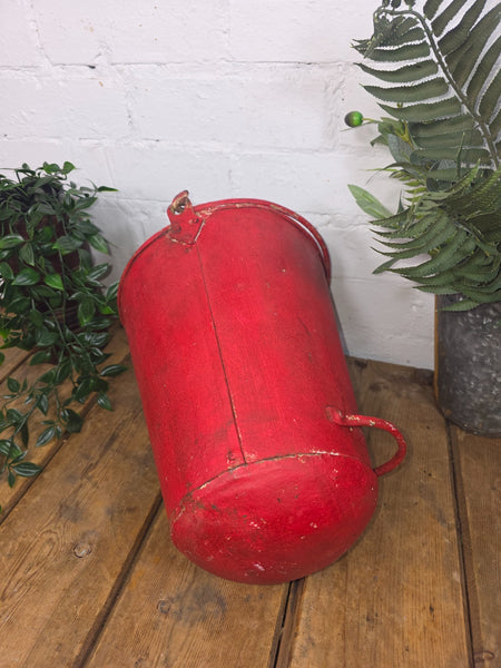 Vintage Rustic industrial Metal Fire Bucket Garden Planter Tub Hanging Basket