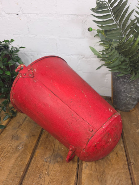 Vintage Rustic industrial Metal Fire Bucket Garden Planter Tub Hanging Basket