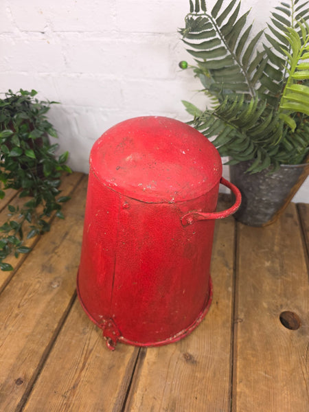 Vintage Rustic industrial Metal Fire Bucket Garden Planter Tub Hanging Basket