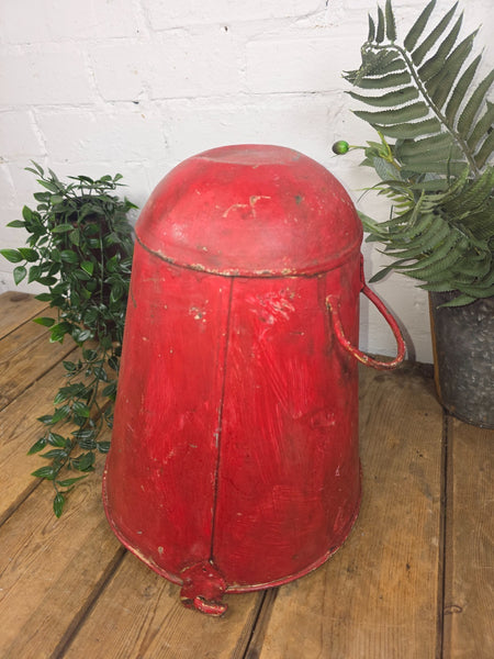 Vintage Rustic industrial Metal Fire Bucket Garden Planter Tub Hanging Basket