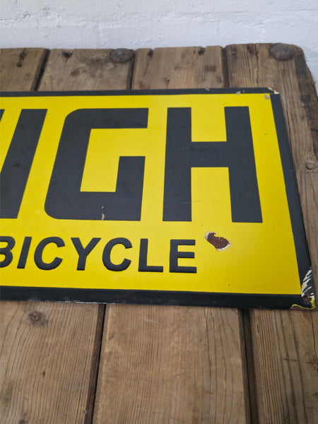 Vintage Raleigh All Steel Bicycle Enamel Advertising Sign Raleigh Chopper