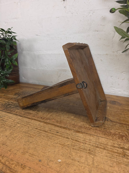 Vintage Rustic Indian Hand Carved Architectural Wall Shelf Plinth