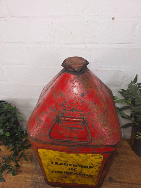 Rare Shell 5 Gallon Tractor Oil 30 Metal Tin Advertising Oil Can Memorabilia