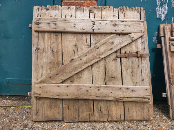 Pair Vintage Wabi Sabi French Wooden Barn Stable Doors