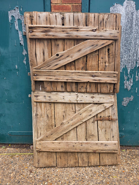 Pair Vintage Wabi Sabi French Wooden Barn Stable Doors