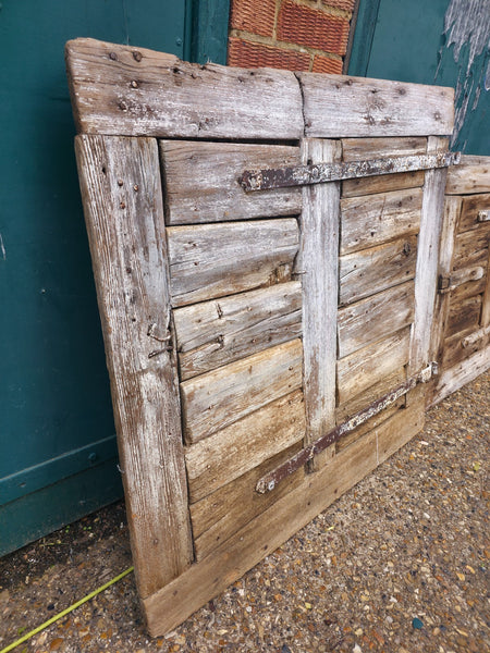 Pair Vintage Wabi Sabi French Wooden Barn Stable Doors